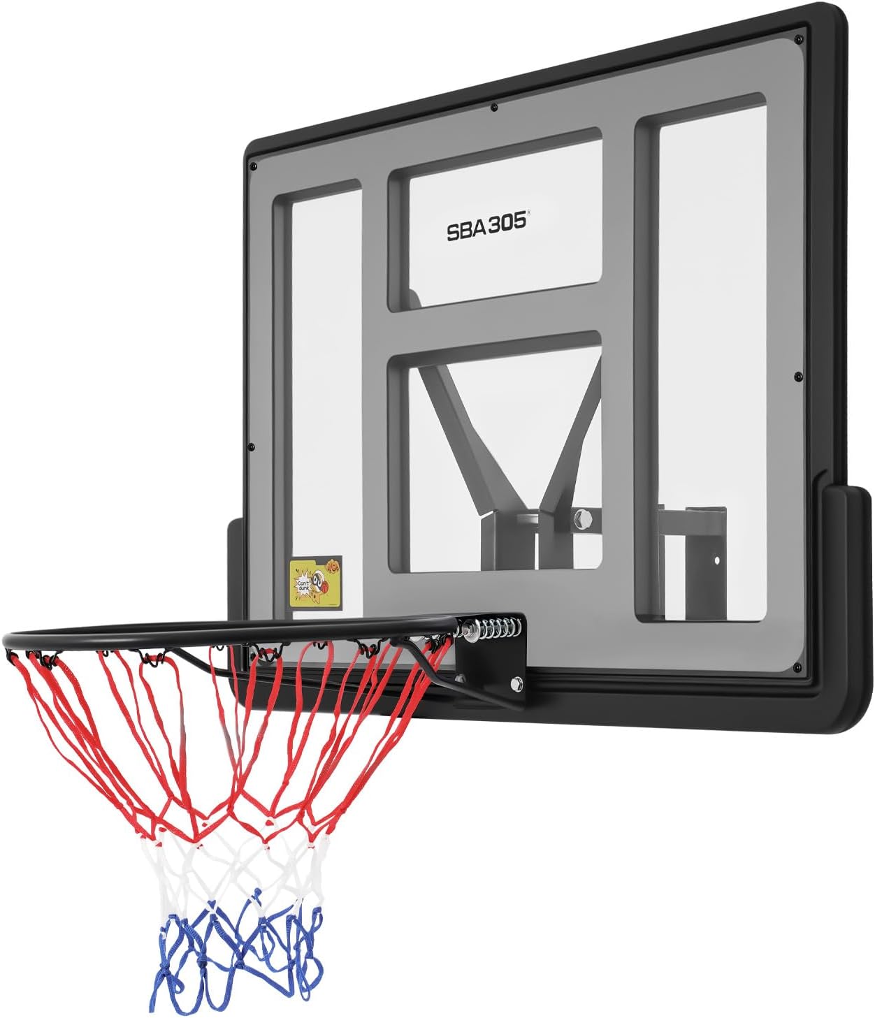 Indoor Outdoor Basketball Backboard & Rim Combo, Pole Mount Basketball Rack & Mounting Bracket Hoop with Adjustable Goal PET Backboard, Basket Ball Hoop for School Gyms