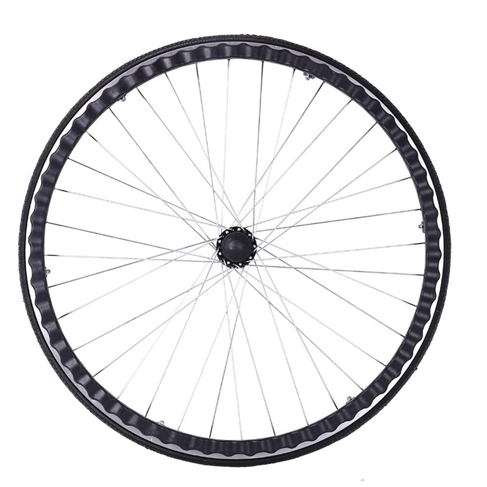 Ruedas de Repuesto para Silla de Ruedas de 24 Pulgadas, Rueda Trasera para Silla de Ruedas, Cubo de Aluminio, Rueda de neumático, rodamiento de 14 mm, Negro, 2 Piezas