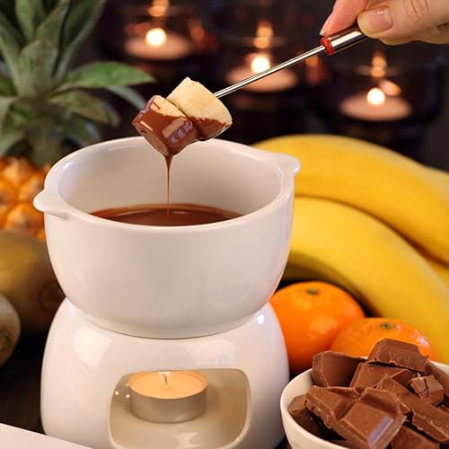 Miniatura 5 de STOBAZA 12 tenedores de fondue de acero inoxidable de 9.6 pulgadas, palitos de fondue de queso, utensilios de cocina, tenedores de alimentos con