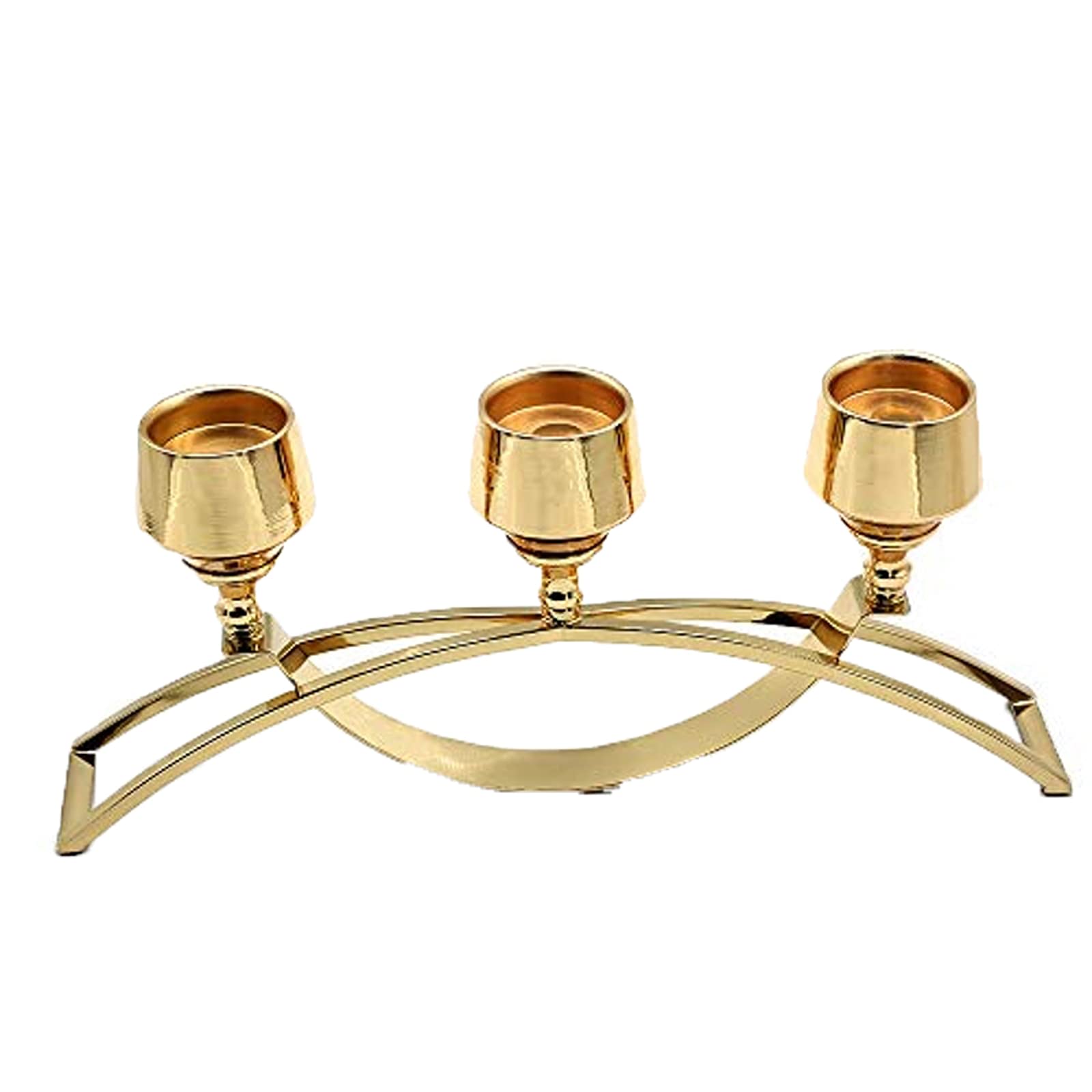 Sbjklyrn One Color Candleholder, 3 Arms Crystal Candelabra Candle Holders Metal Candlesticks For Home Dinning Table Centerpieces Decoration
