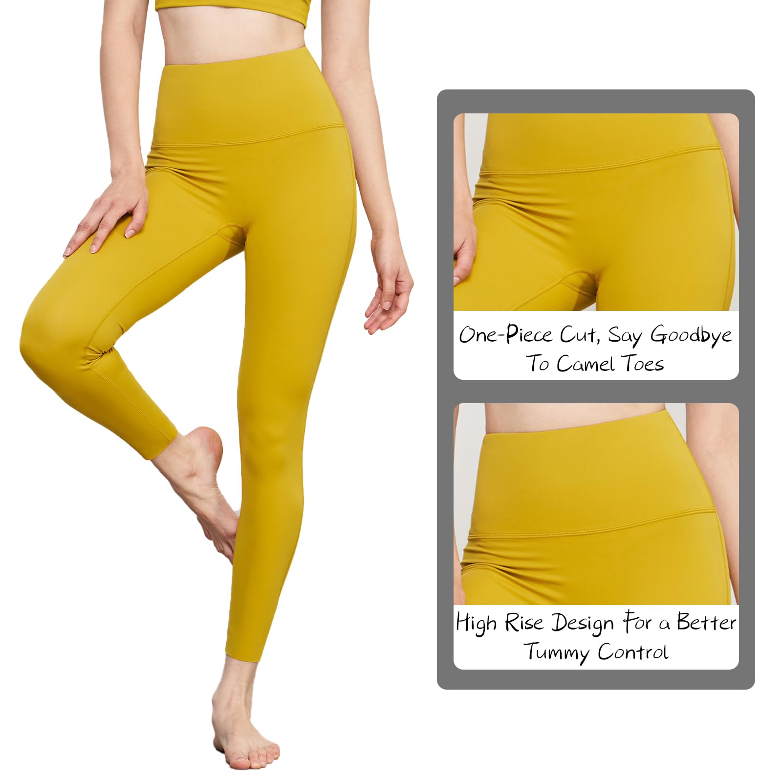 Leggins Mujer Fitness Pantalones Deportivos Cintura Alta Leggings Control de Abdomen Mallas Correr Elásticos Suaves Opaco Leggins para Running Training Yoga