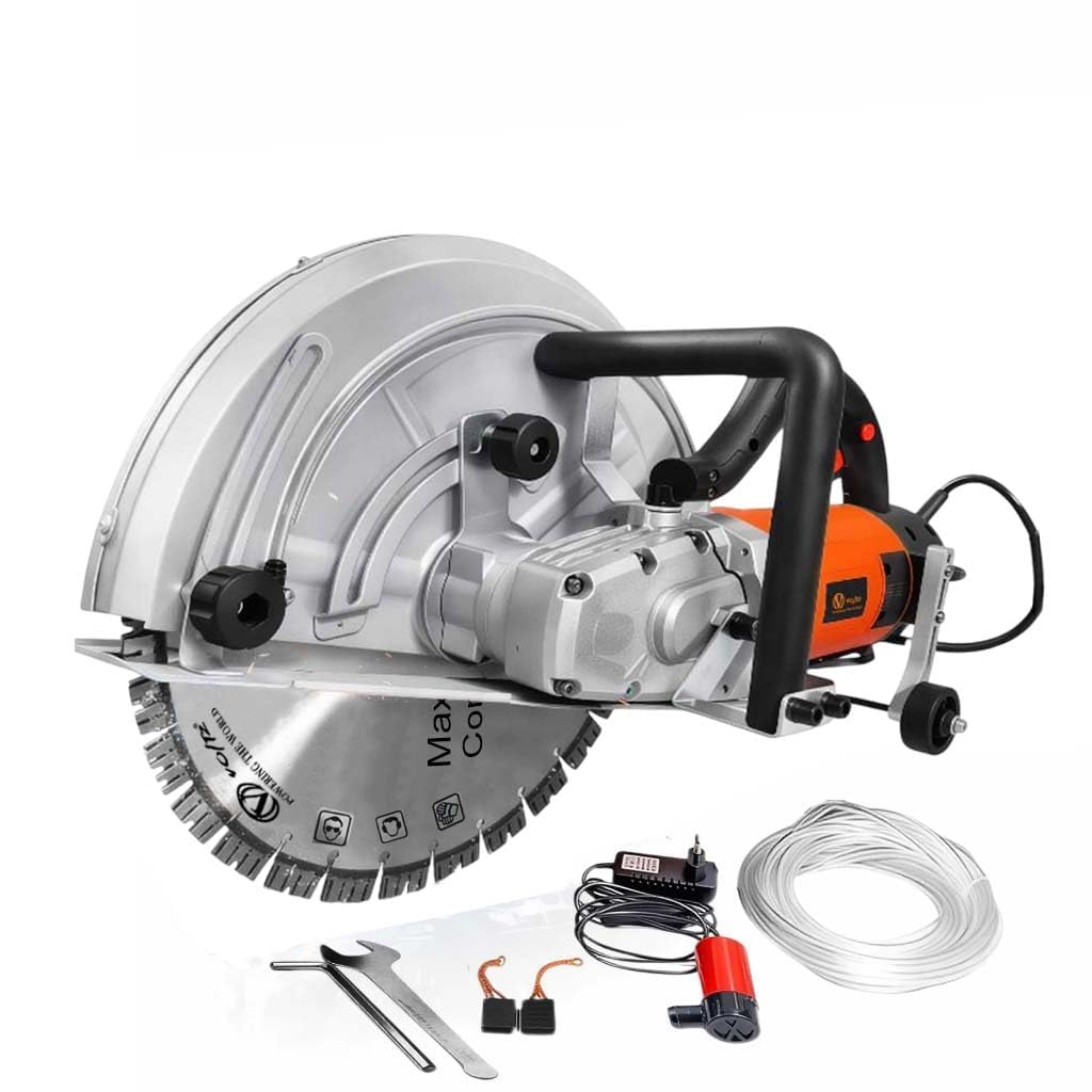 VOLTZ WC-400X Electric Wall Chaser 7200W | 15.7-Inch (400mm) Saw with Guide Roller, Water Line | 3800RPM, 155mm Depth Diamond Cutting Blade 220V Wall, Marble, Concrete Cutter Machine-image-16
