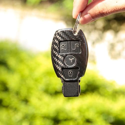 Miniatura 6 de YIWANG Cubierta de la cubierta de la llave del coche de fibra de carbono real para Mercedes Benz W222 S Clase E W213 Clase C w205 GLC X253 (B)