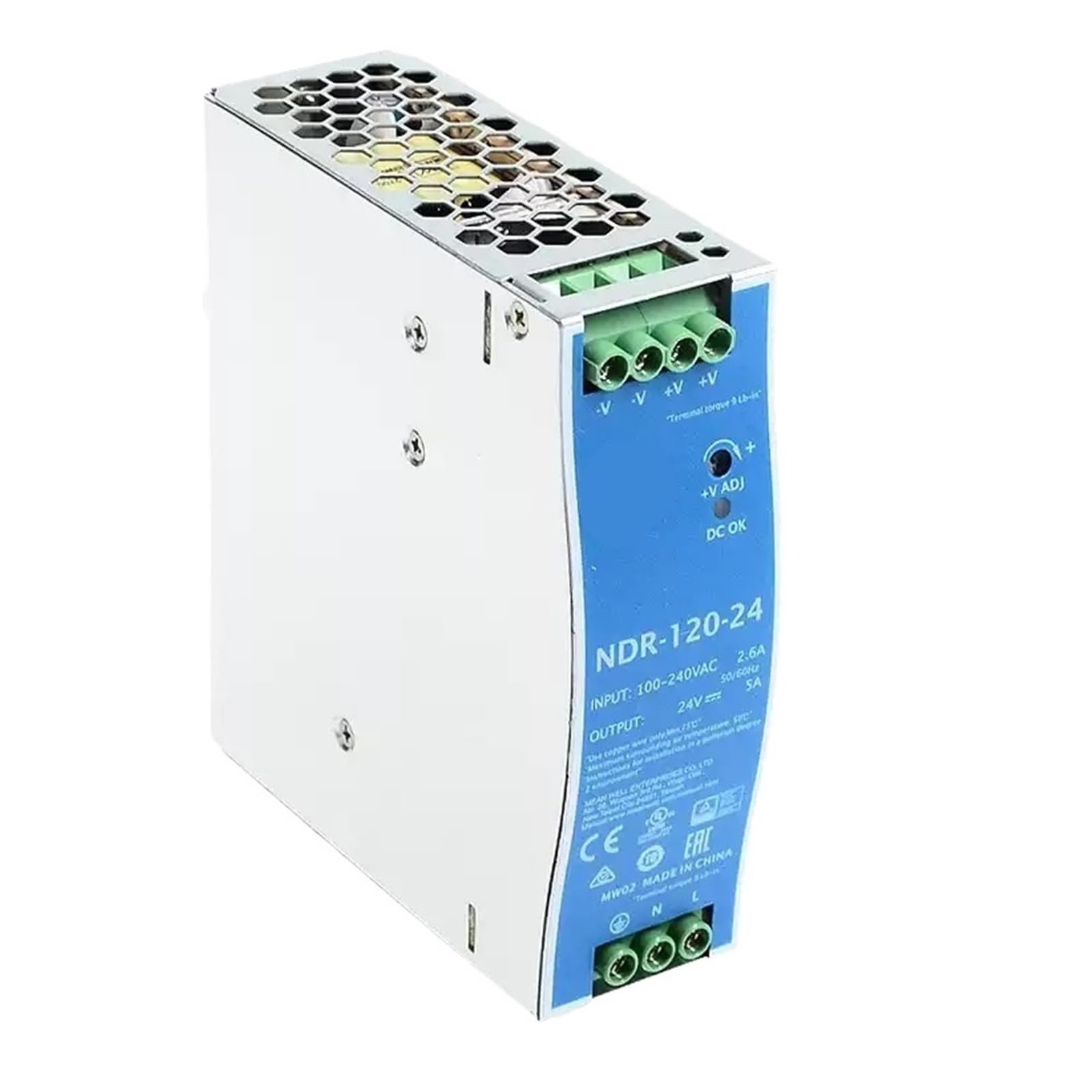 SWEWDSQG NDR-120 NDR-120-12 NDR-120-24 NDR-120-48 120W Single Output Industrial Switching Power Supply(NDR-120-24V 5A)