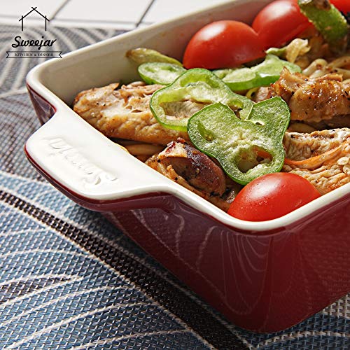Sweejar Ceramic Baking Dish, Rectangular Small Baking Pan With Double Handles thumb #3