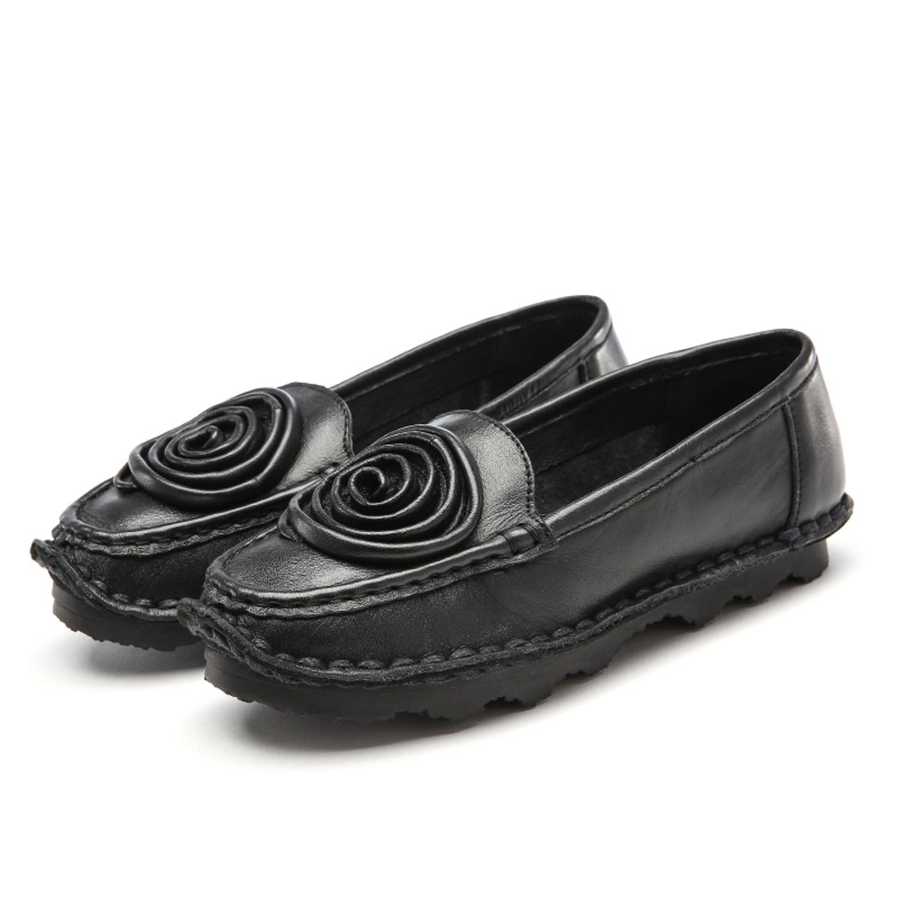 Espadrilles flat chaussures de mode printemps en cuir souple finitions haut de gamme