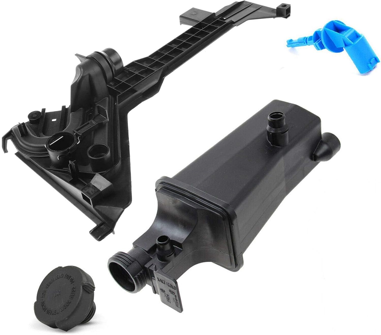 A-Premium Automatic Coolant Reservoir Tank+ Mounting Plate Compatible with BMW E46 Series 323Ci 323i 325Ci 325xi 328Ci 330Ci 330i 2001-2005 3.0L with Cap & Sensor