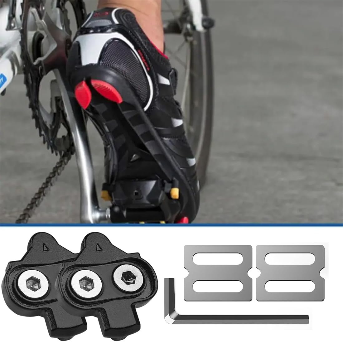 Tacchette, Set di accessori per pedali per biciclette, Set di tacchette per bicicletta durevoli e universali