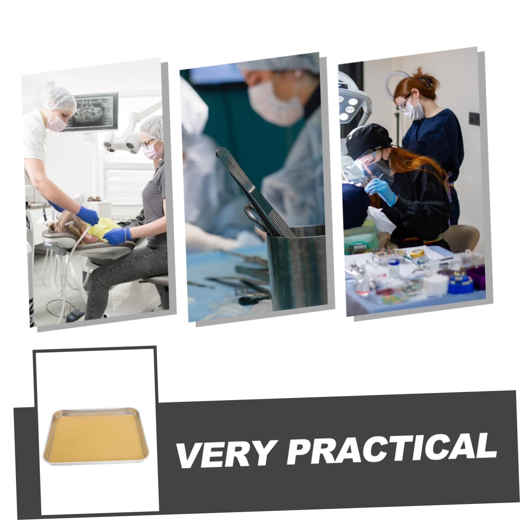 Cabilock Plateau De Dissection Métallique Pour Laboratoire Plateau Avec Cire Outil De Laboratoire De Dissection Métal