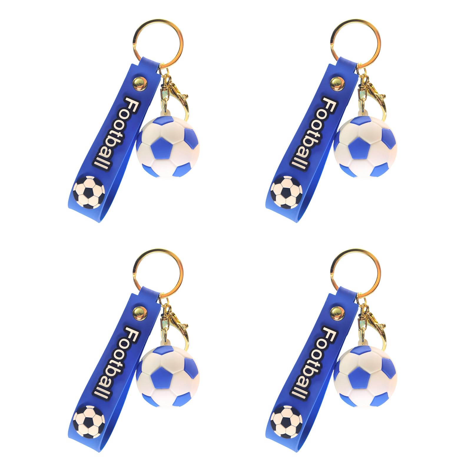 OSNIYAW Shape Keychain Set of 4 Ideal for Party Decor Sports Enthusiasts Football Keyring