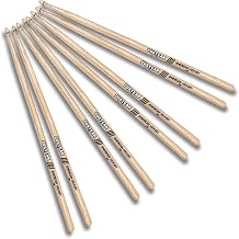 7A Drum Sticks, Tear drop Wood Tip Drumsticks - 4Pair Drum Sticks Set with Individual Packaging