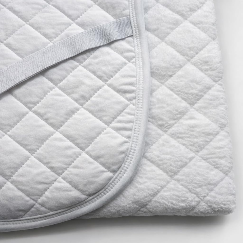 Coprimaterasso Per Lettino in Pile per Maggiore Comfort e Calore nel lettino| 120 x 60 cm | Vello Traspirante e Rovescio in Imbottitura di Qualità Con Cinghie sui Bordi - Fatto in Portogallo