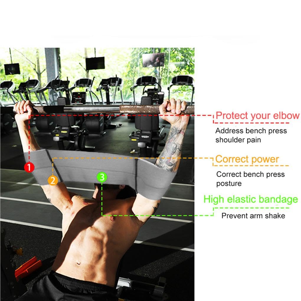 Set di 5 cinghie elastiche portatili di ricambio elastiche resistenti agli strappi traspiranti per palestra fitness allenamento gomito tutore