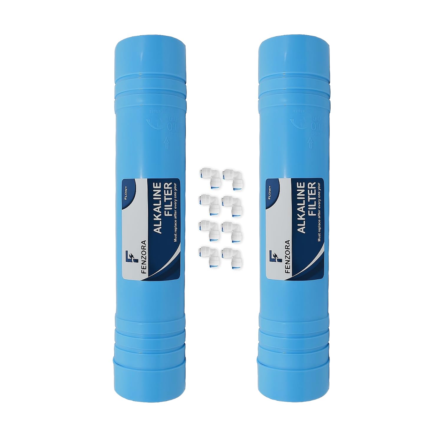 Fenzora Alkline Filter 10-Inch Alkaline Water Filter Cartridge for RO | pH Balance Enhancer | Solid Filter Cartridge Filter Cartridge for All RO Water Purifier Pack2-image-1