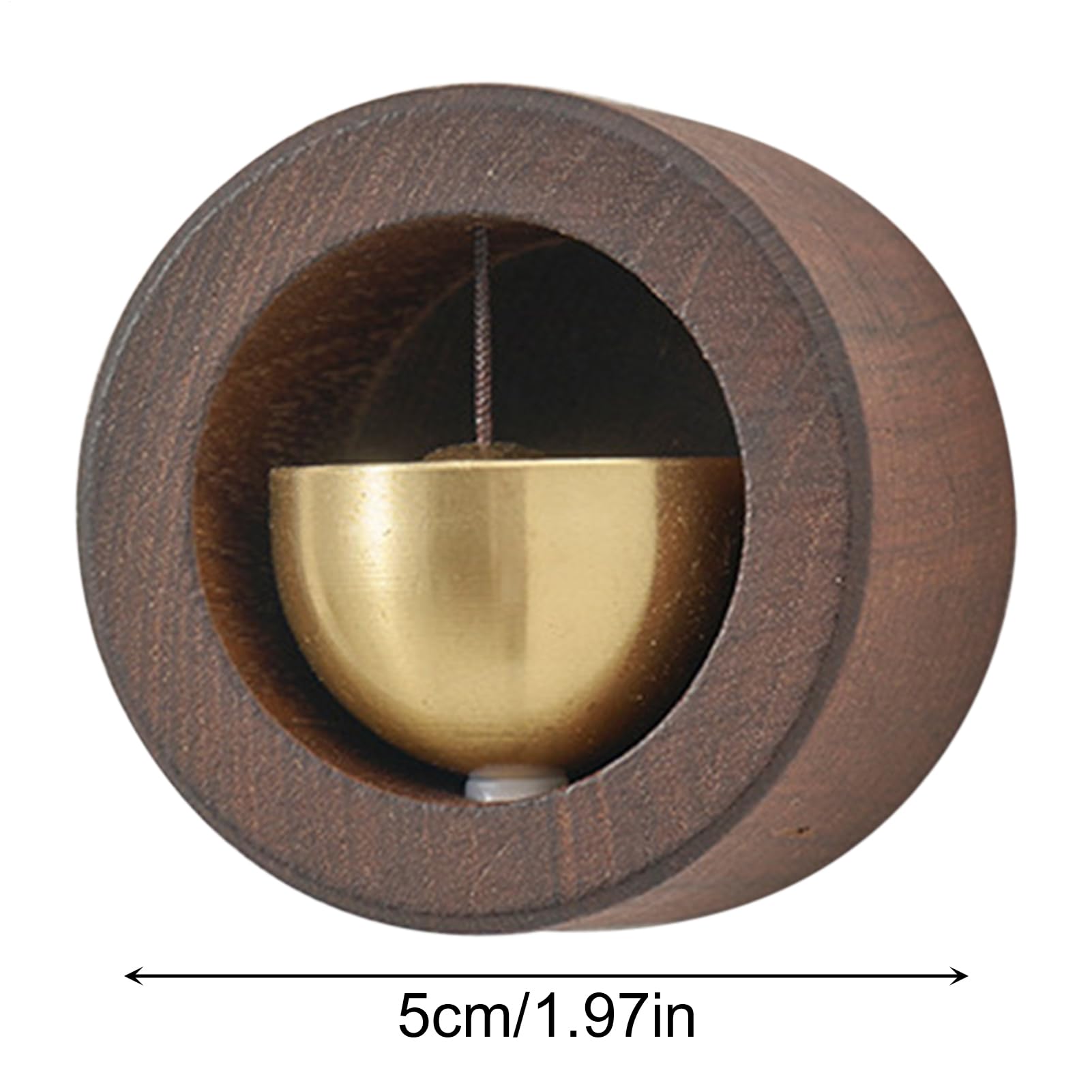 Magnetyczny drewniany dzwonek do drzwi, dzwonek alarmowy z miękkim dźwiękiem, rustykalny dekoracyjny dzwonek do drzwi do wejścia do domu, kawiarni, studia, sypialni, sklepu, do użytku wewnątrz, 4 cm