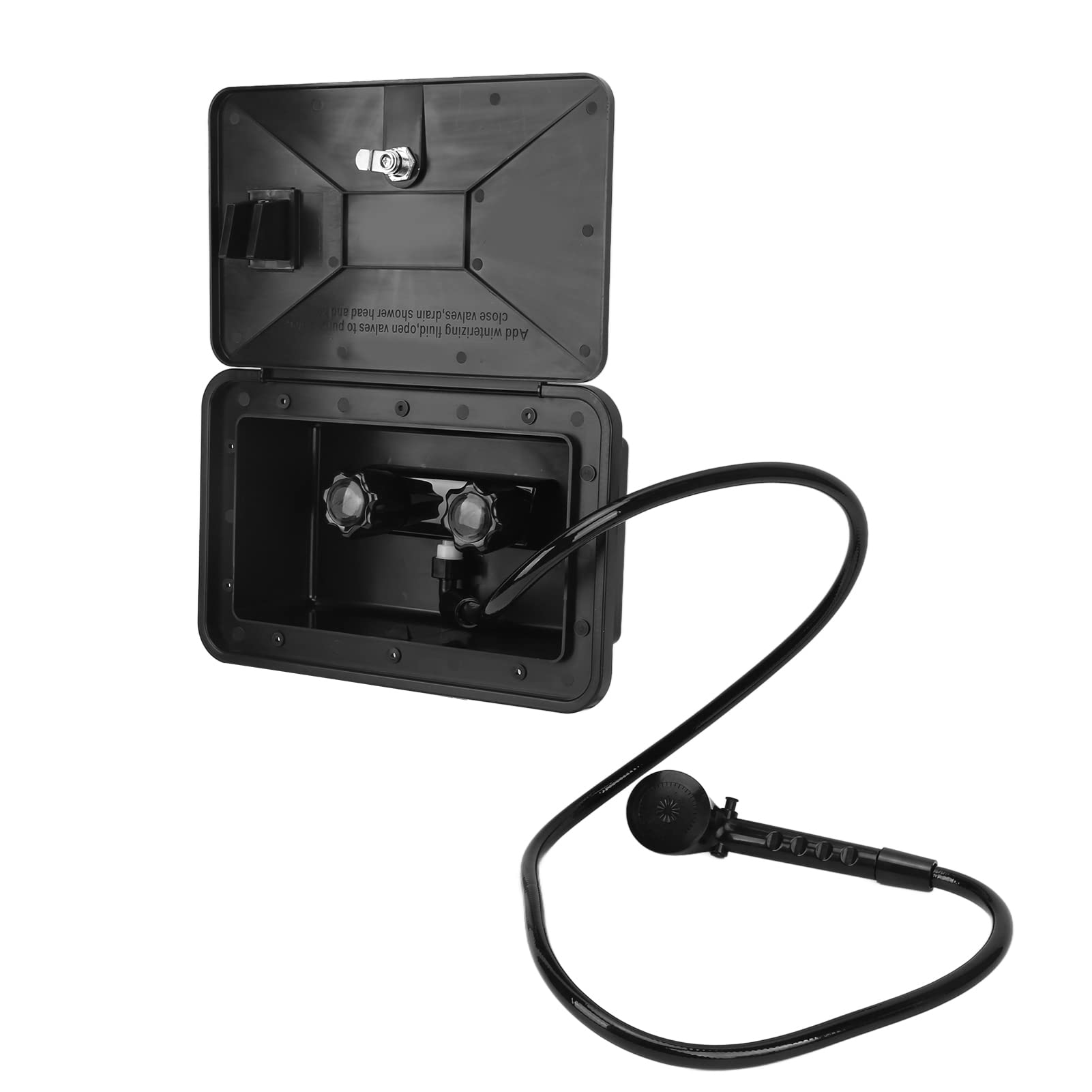 Dioche Kit de Boîte de Douche Extérieure en ABS avec 2 Clés, Boîte de Douche pour Camping-Car, Pratique pour Les Douches Extérieures