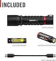 Vista 9 de COAST XP11R Linterna LED recargable de doble potencia, 3000 lúmenes, color negro