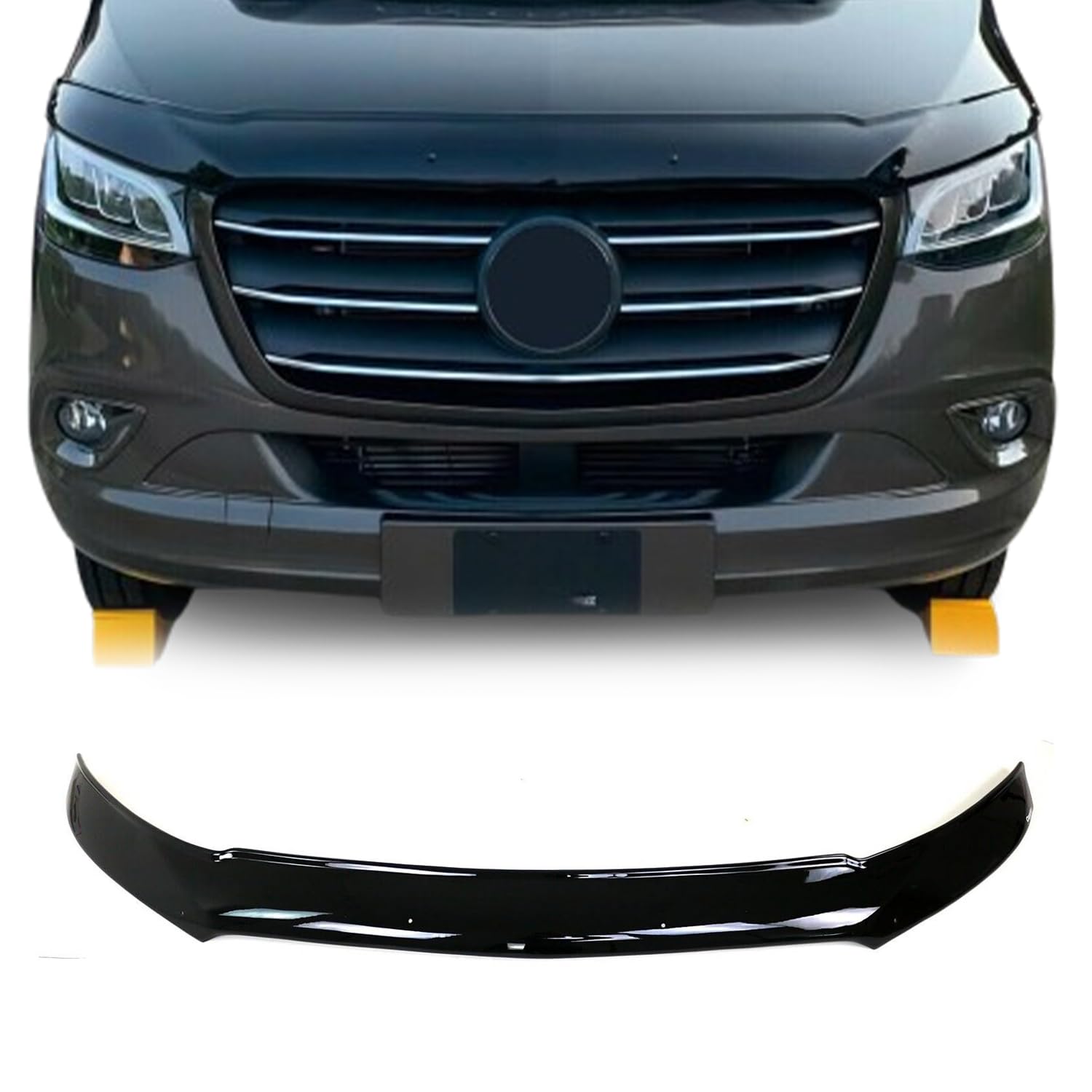 OMAC Deflettore per cofano compatibile con Mercedes Sprinter 907 910 2018-24 scuro