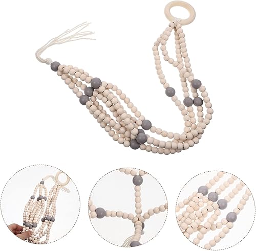 Miniatura 4 de Parliky Colgador de cuentas para plantas, cesta colgante decorativa para decoración del hogar, elegante soporte de pared para macetas de macramé,