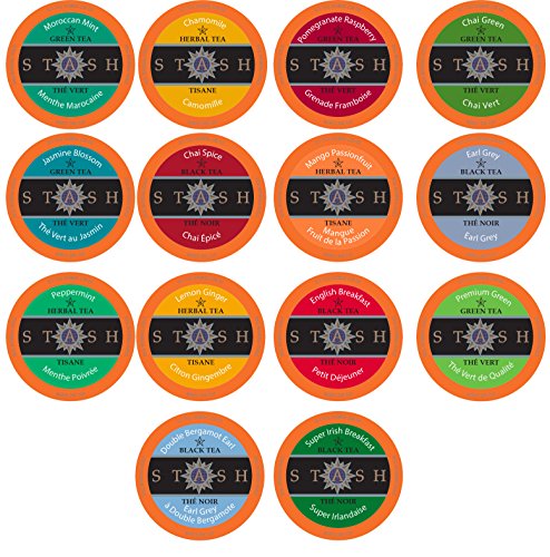 Stash Tea Variety Pack Single-Cup Tea for Keurig K-Cup Brewers, 40 Count