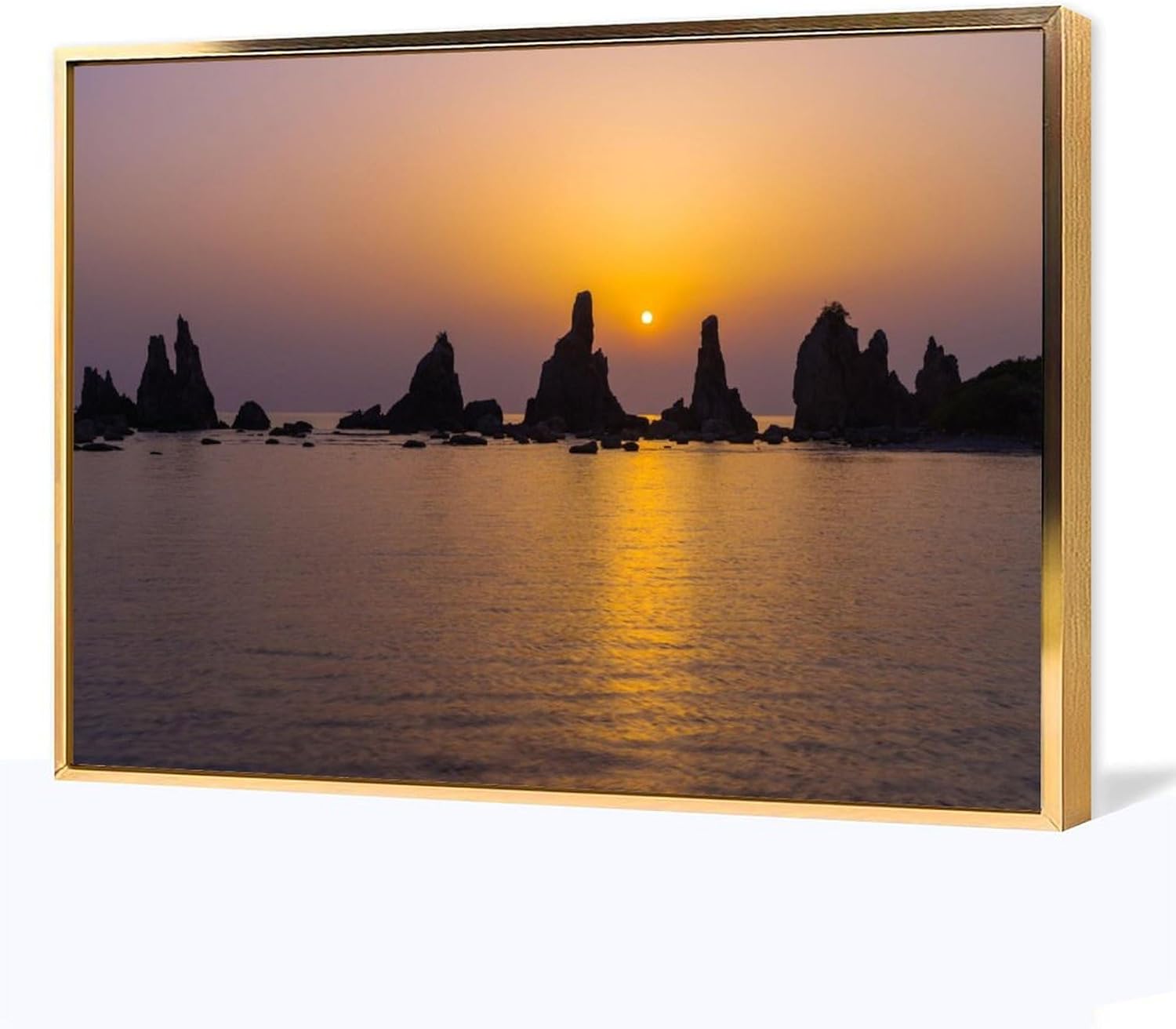 絵画 和歌山県 橋杭岩の朝日 アートパネル ポスター 美しい日本の風景写真 インテリア 絵画 モダン 風景画 装飾画 玄関 壁掛け