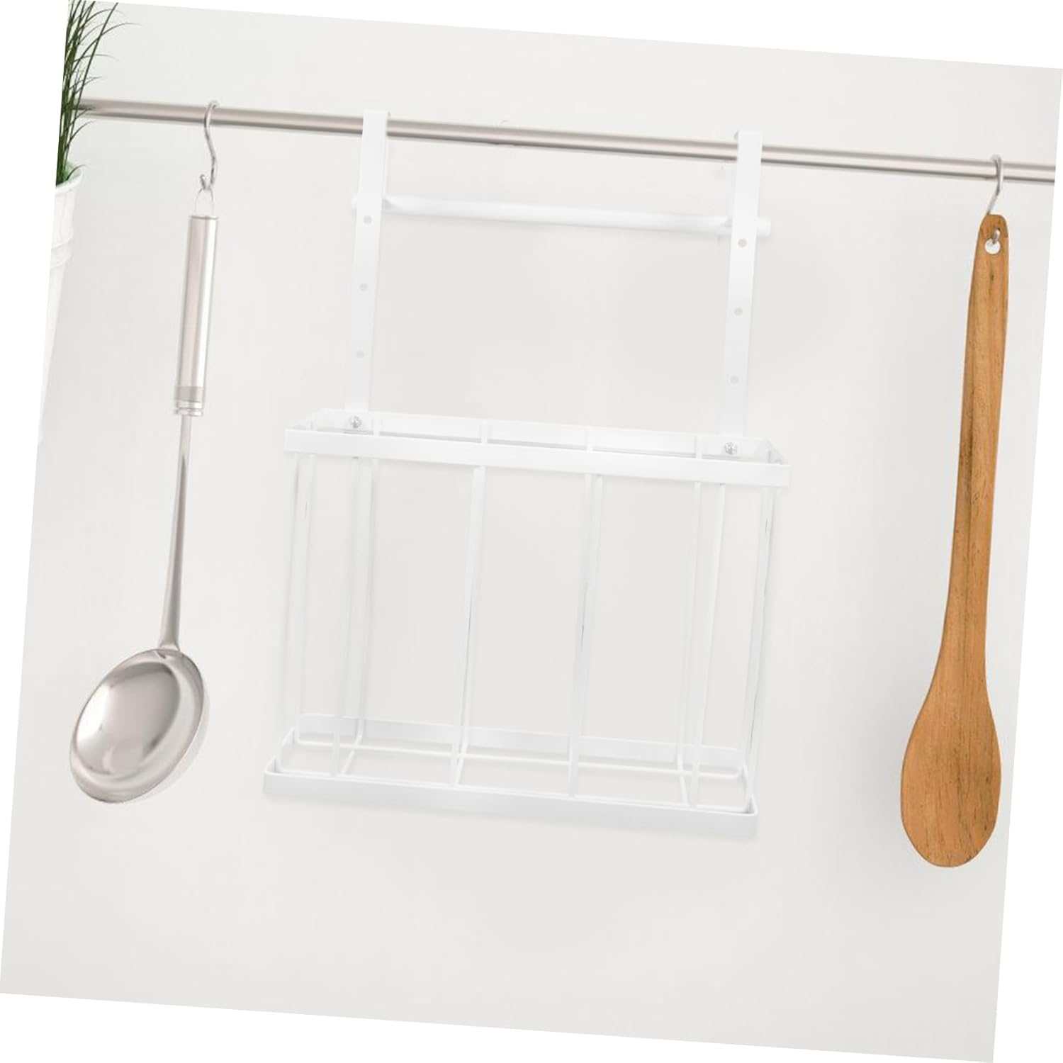 Ciieeo Hanging Kitchen Storage Organizer with Towel -mounted Basket for Cabinets Versatile Space-saving for Spices Vegetables and Kitchen Essentials