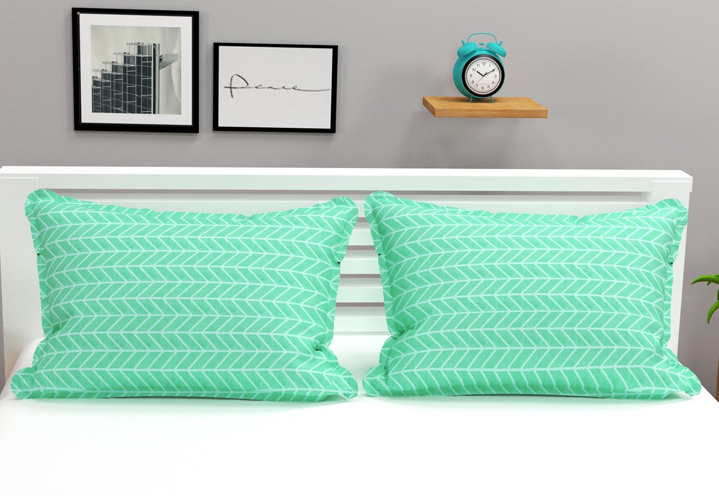 VAS COLLECTIONS® 105 TC Premium Cotton King Size Printed Design Pillow Cover - 20"x30" Inches, Set of 2 Pieces, Green, (B0CTSXYF9W) Amazon Price History, Amazon Price Tracker