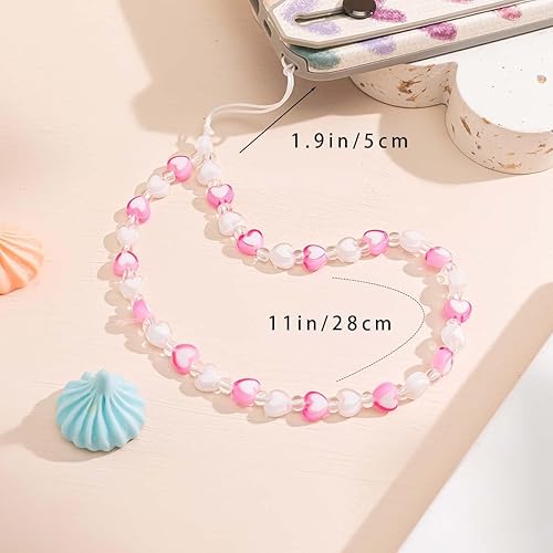 Miniatura 3 de 2 paquetes de dijes para teléfono, correa de perlas de estilo femenino