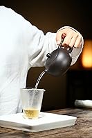 Vista 3 de Tetera china Yixing Clay Genuino Negro Arena HeiJinGang Té Xishi Ollas (6.8oz/200cc)