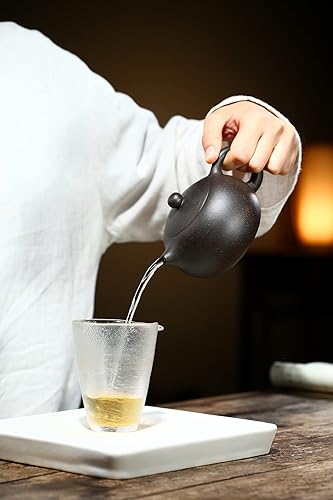 Miniatura 3 de Tetera china Yixing Clay Genuino Negro Arena HeiJinGang Té Xishi Ollas (6.8oz200cc)