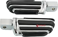 Vista 9 de Estriberas de aluminio cromado para motocicleta con soportes compatibles con Honda VT Shade 600 DELUXE/VLX 1996-2007 (GTW Chrome)