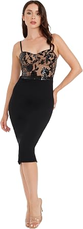 Dress The Population Womens Silvia Bodycon Midi Dress