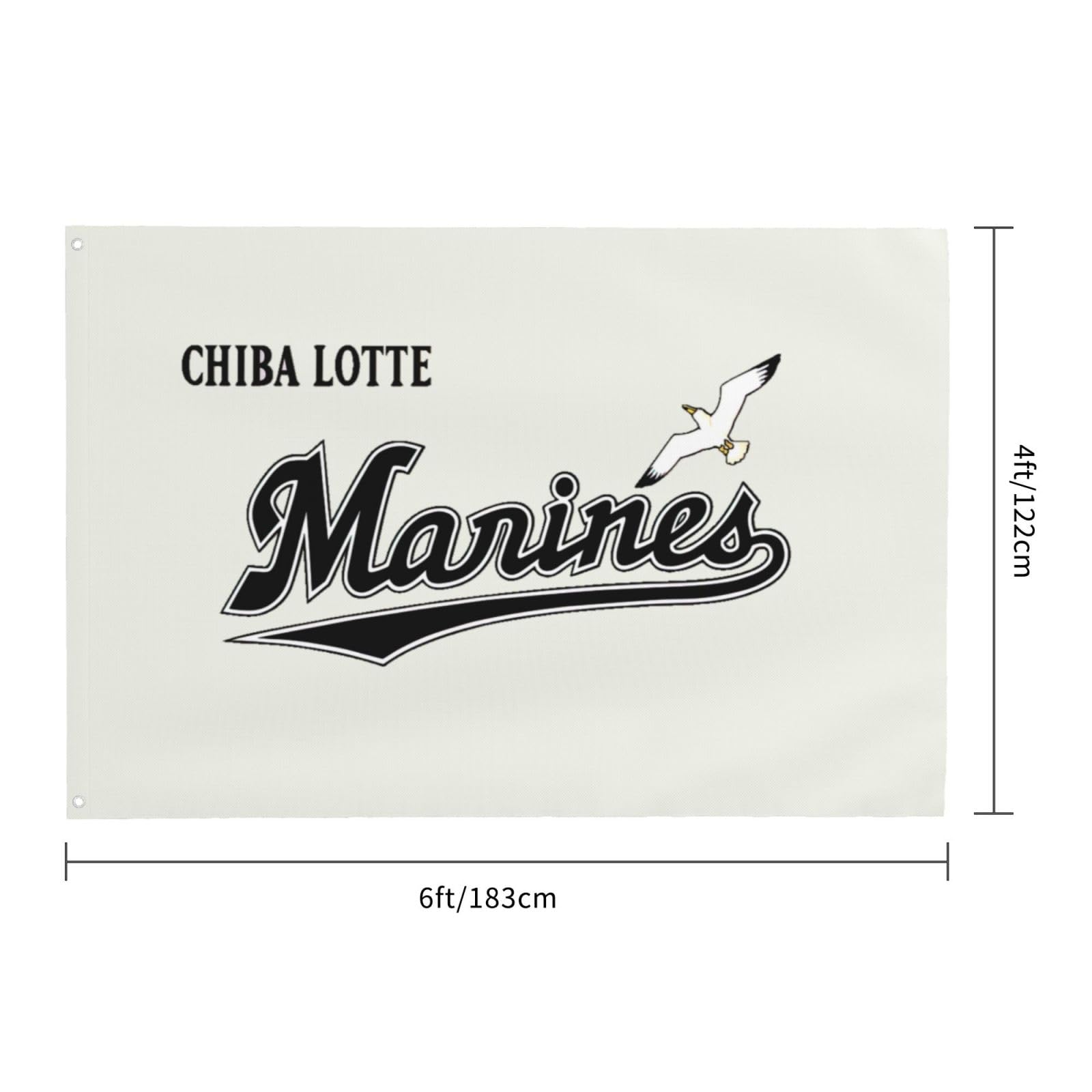 【非売品】【特大サイズ】千葉ロッテマリーンズ 球団旗デザイン タペストリー Amazon.co.jp: 千葉ロッテマリーンズ 旗 野球の旗 フラッグ 撮影用