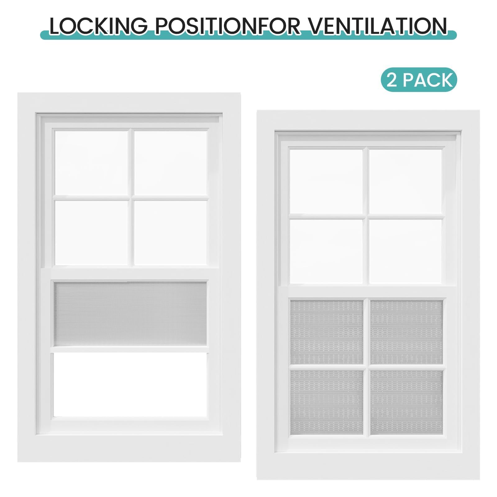 Noliven 2 PCS 12''x18'' White Flush-Mount Shed Windows, Household