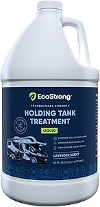 Eco Strong RV Toilet Treatment | RV Black Tank Treatment | RV Holding Tank Digestor, Odor Eliminator, and Cleaner | Perfect for Campers, RVs, Boats, 128 Treatments, Lavender