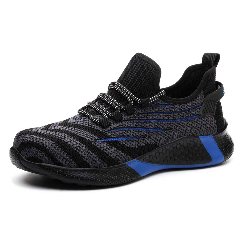 KTDYG Sicherheitsschuhe Herren Damen Arbeitsschuhe Leicht Sportlich Schutzschuhe Stahlkappe Sneaker