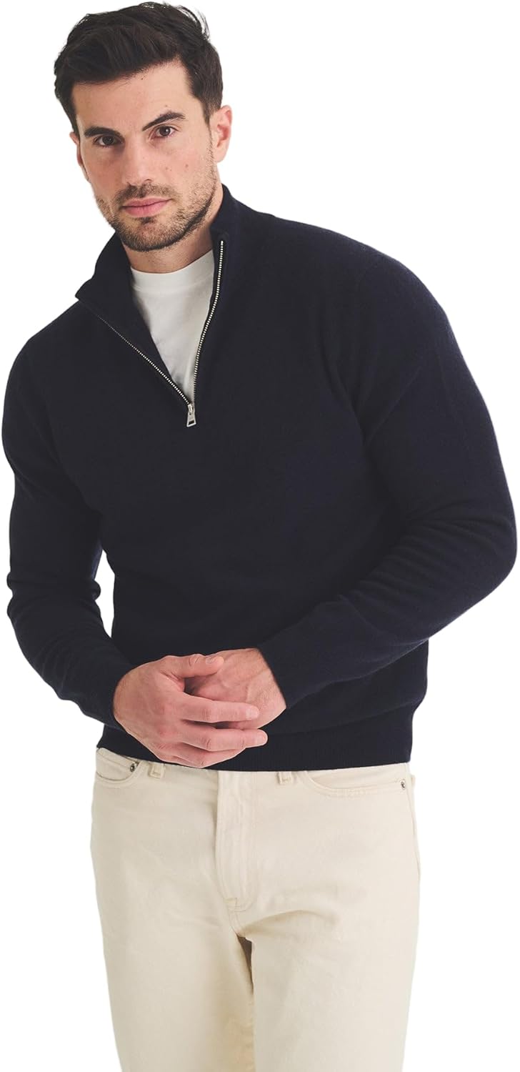 NAADAM Men's Signature Cashmere Quarter Zip
