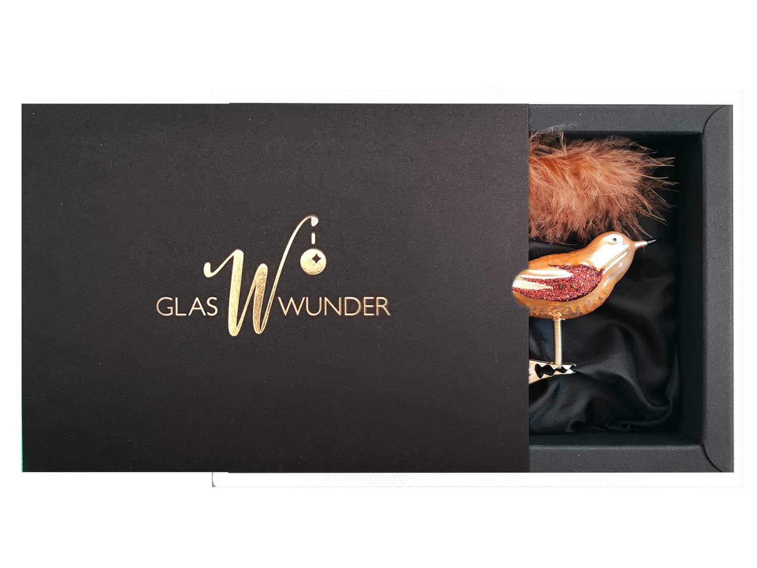 “Morning Singer” – Vogel | Christbaumschmuck Caramel braun