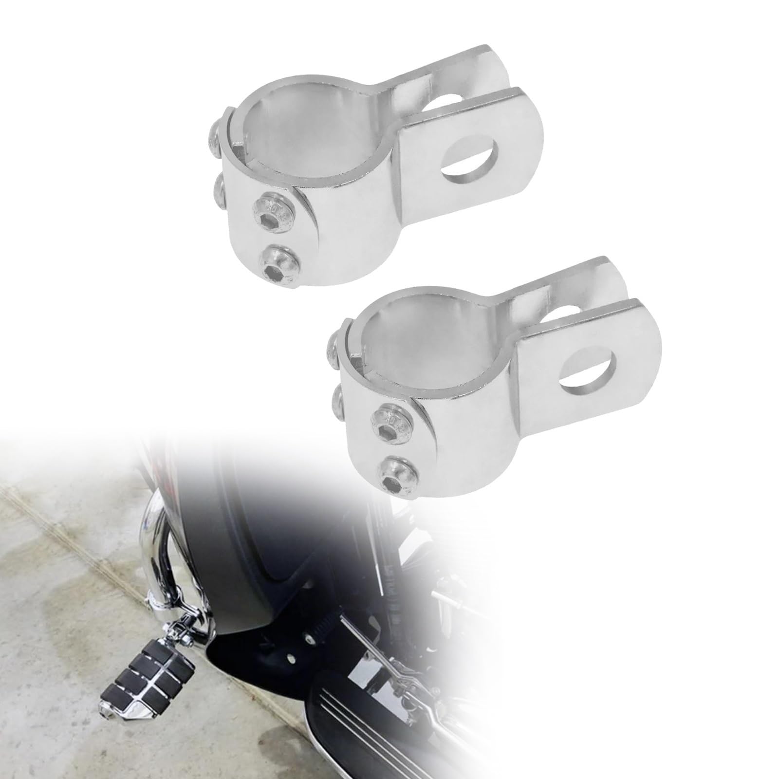 Motorcycle 32mm Engine Guard Crash Bar Footrest Foot Peg Clamps for Kawasaki