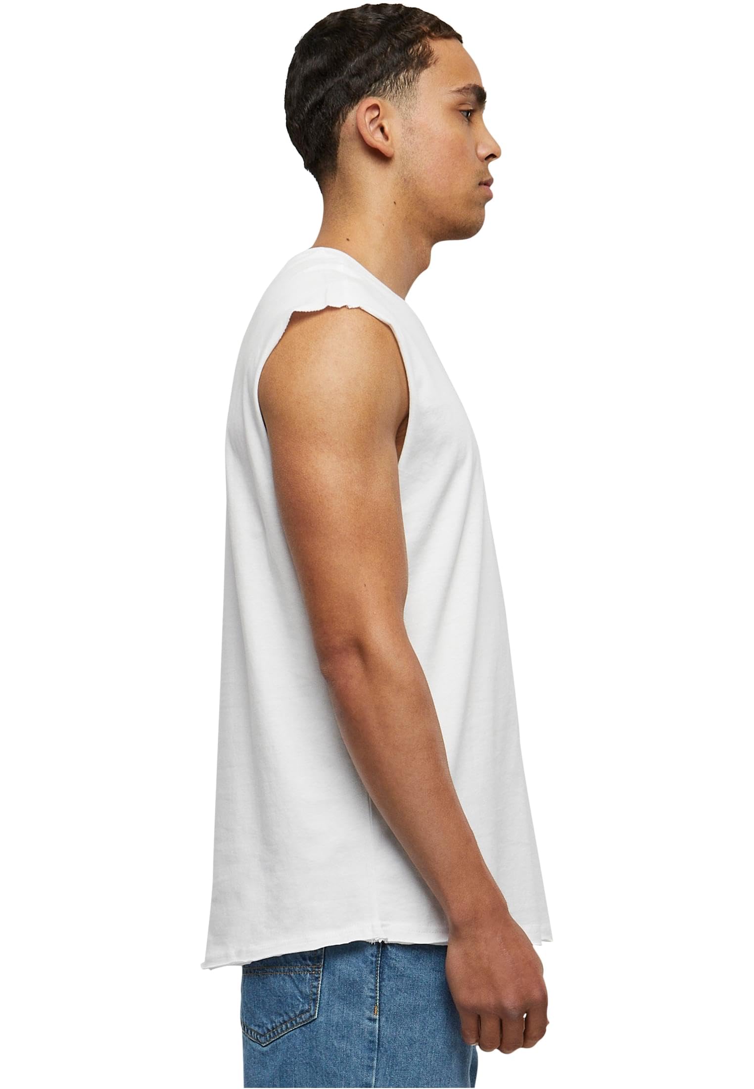 Urban Classics Open Edge Sleeveless tee Hombre Camiseta Negro Regular