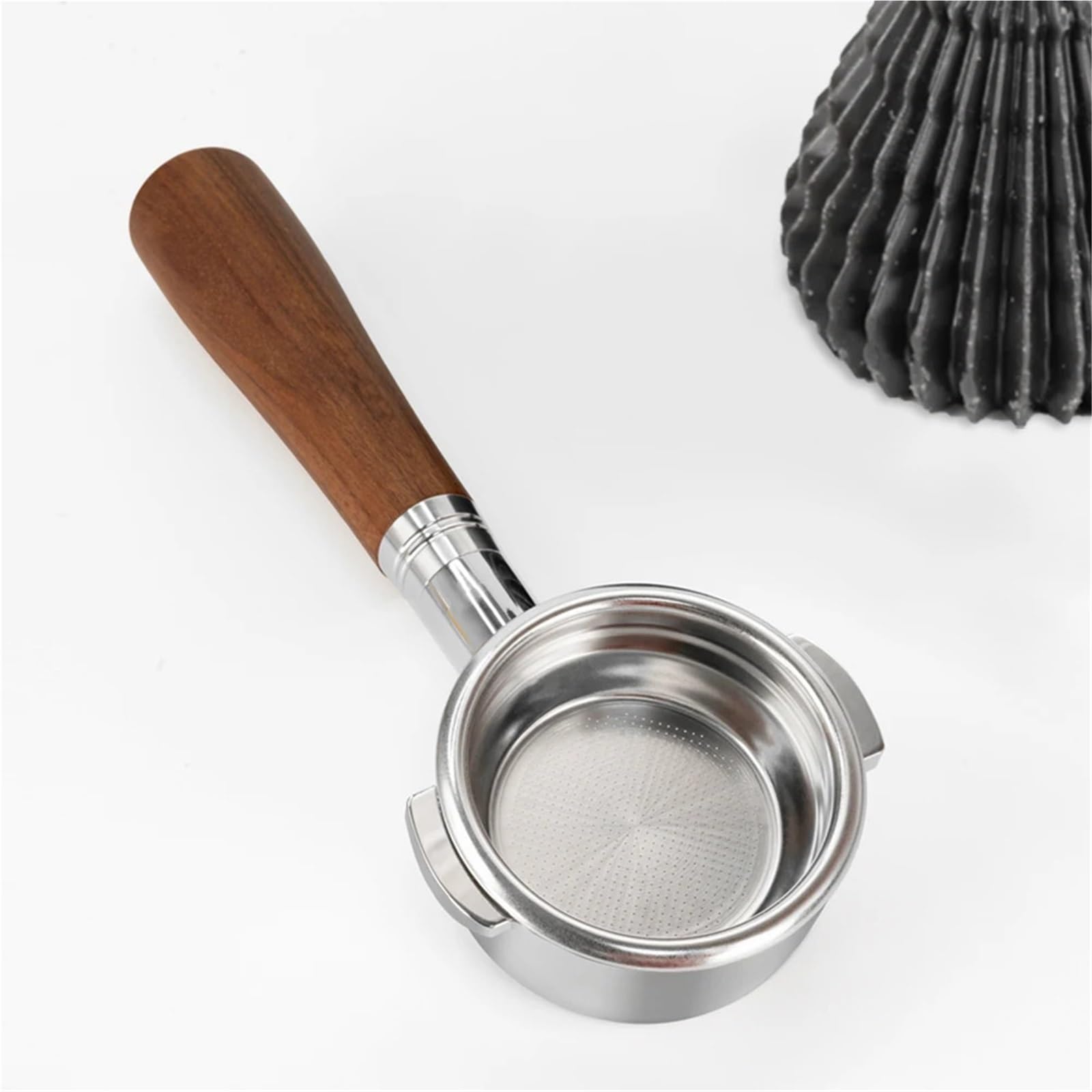Portafiltro sin fondo de 58 mm con mango madera, compatible cafeteras domésticas y oficina (1 unidad) Para Café