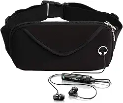 Pochete Corrida Celular Exercicios Academia Impermeavel Slim Pochete de cintura esportiva slim para corrida (Preta)