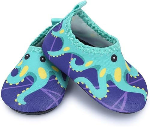 Miniatura 4 de JIASUQI - Zapatos acuáticos Barefoot para nadar y la piscina, para bebés, niños y niñas.