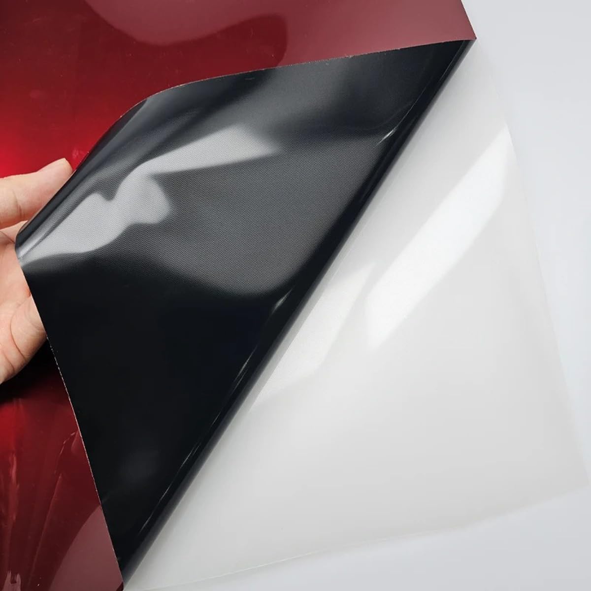 Gloss Metallic Blood Red Vinyl Wrap Roll, Air Release Vinyl Self Adhesive Decal Film for Car Motorcycle Auto, 11.81x59.84inch
