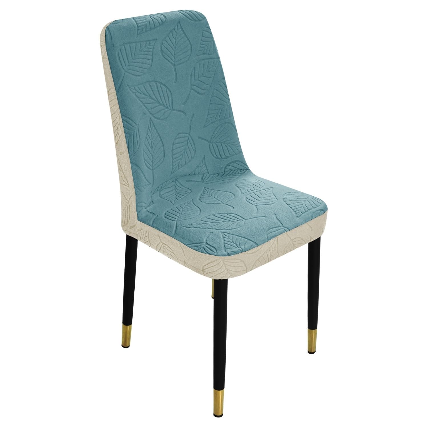 Stretch-Velours-Esszimmerstuhl-Schonbezug, superweicher Stuhlbezug, abnehmbar, Spandex-Plüsch, kurzer Stuhlbezug, waschbar, abnehmbar(Blue,6 Sets)