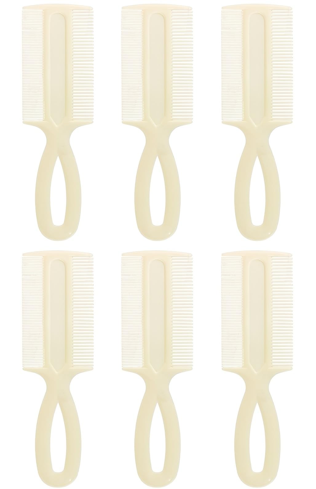 Comfort Axis Double-sided Fine Tooth Baby Comb, 6 Pack