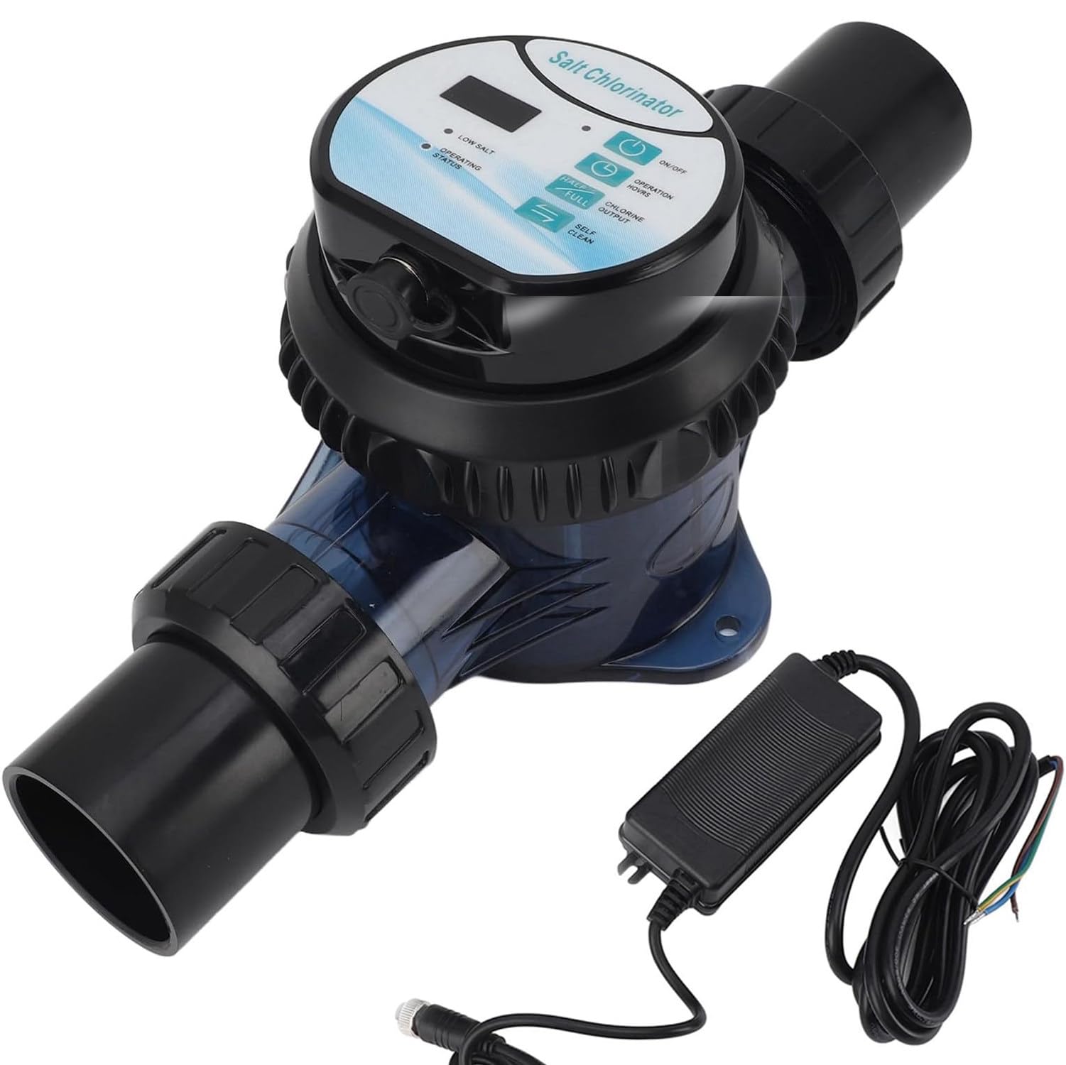 Generador De Cloro Salino,Monitoreo De Temperatura 6g | Generador De Placa Ti,Control Wifi,Aviso Caudal Escaso,Salida Ajustable 10g/H,Para Piscinas Y Spa,Tratamiento De Agua