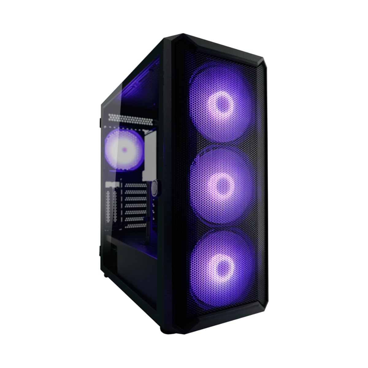 LC-Power Obsession_X 804B Gaming-Gehäuse ATX-Midi-Tower | Mesh-Frontpanel | 4X ARGB-Lüfter | Hartglas-Seitenteil | USB-C | 12 Lüfterplätze | 4 HDD/SSD Slots
