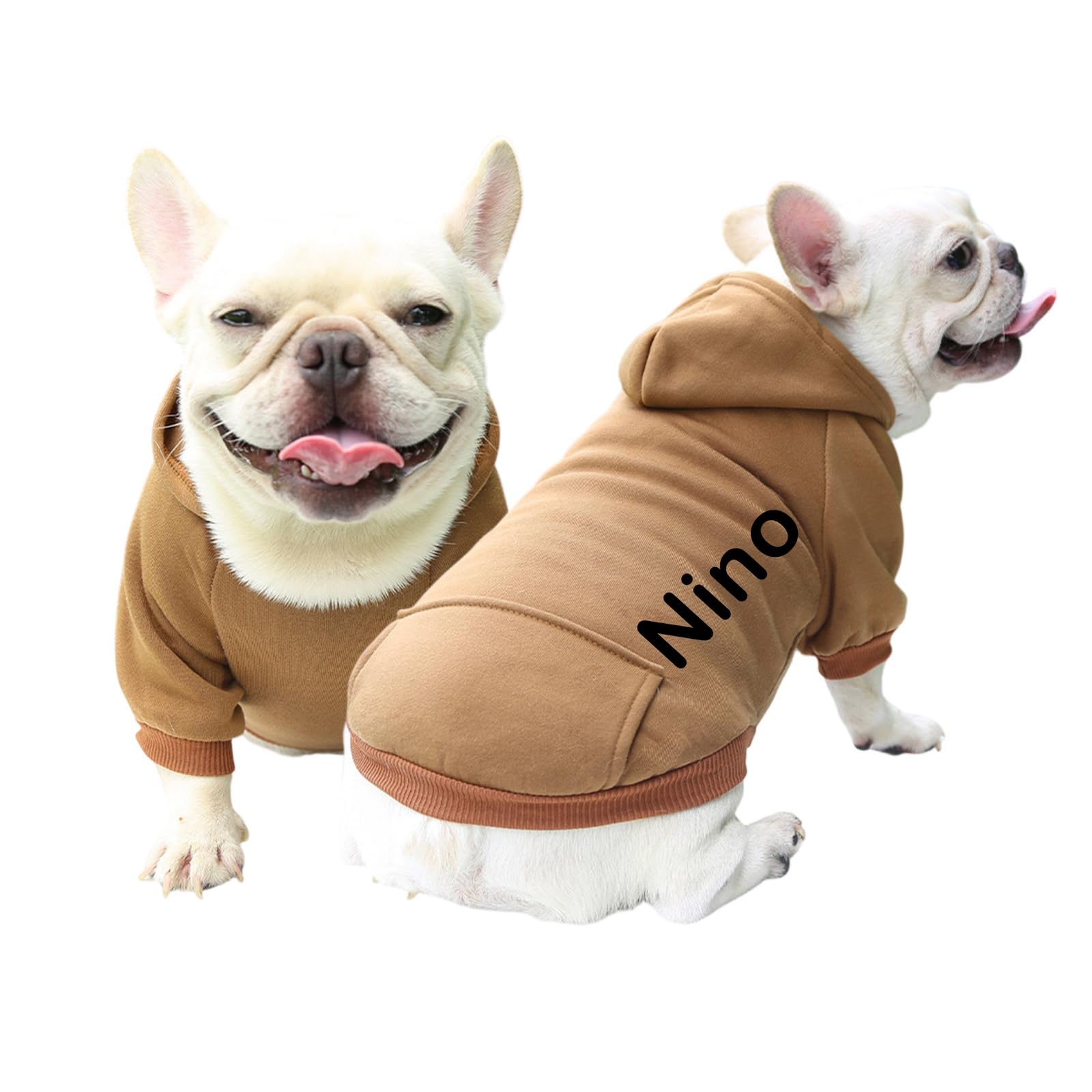 Custom Dog Hoodie with Embroidered Name Sweatshirt Warm and Lightweight Soft Texture Personalised Hoodie for Dogs Personalised Pet Gifts #060 — image 1