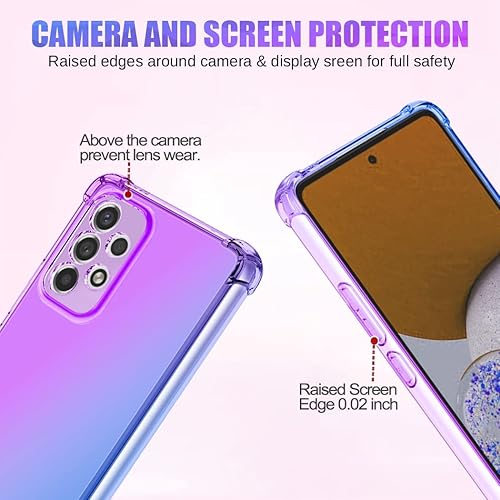 Miniatura 2 de Funda para Galaxy A73 5G, Samsung A73 5G linda funda para niñas, degradado, delgada, antiarañazos, suave TPU, funda protectora a prueba de golpes